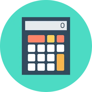 Flat Design Calculator Icon PNG Image