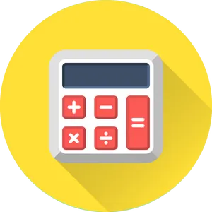 Flat Design Calculator Icon PNG