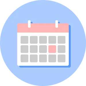 Flat Design Calendar Icon PNG Image