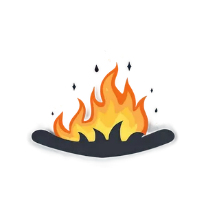 Flat Design Fire Cartoon Png Eqf35 PNG Image