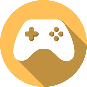 Flat Design Game Controller Icon PNG Image