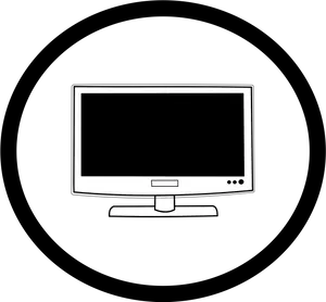 Flat Screen Television Icon PNG Image