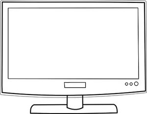 Flat Screen Television Vector PNG Image