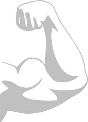 Flexed Bicep Outline PNG Image