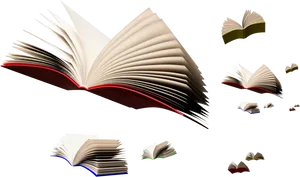 Floating Books Transparent Background PNG Image