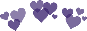 Floating Heart Shapes Graphic PNG Image