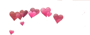 Floating Hearts Effect Overlay PNG Image