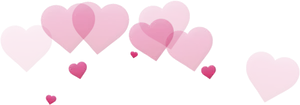 Floating Hearts Graphic PNG Image