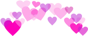 Floating Hearts Graphic PNG Image