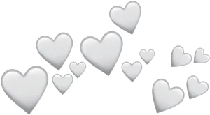 Floating Hearts Graphic PNG Image