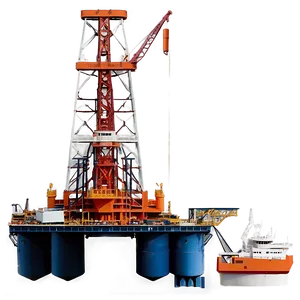 Floating Oil Rig Png Whl PNG Image