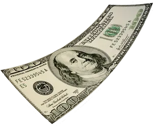 Floating100 Dollar Bill PNG Image