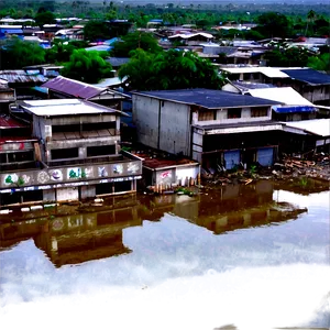 Flood-ravaged City Png Euy PNG Image