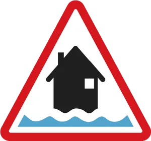 Flood Warning Sign PNG Image