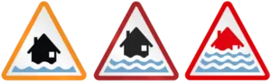 Flood Warning Signs Progression PNG Image