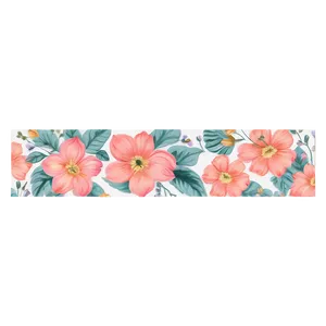 Floral Aesthetic Tape Png Nrh99 PNG Image