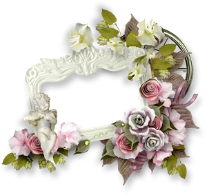 Floral Angel Frame Design.png PNG Image