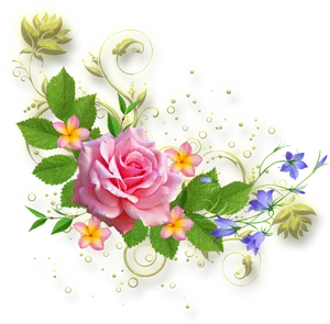 Floral_ Arrangement_ Green_ Splash.png PNG Image