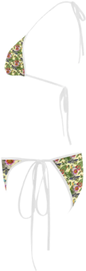 Floral Bikini Design PNG Image