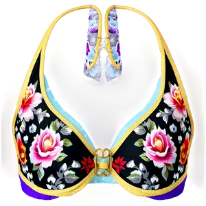 Floral Bikini Top Png Nmj6 PNG Image