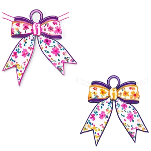 Floral Cheer Bow Png 30 PNG Image