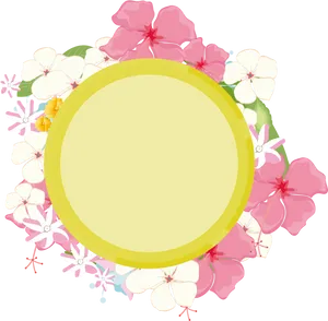 Floral_ Circle_ Frame_ Vector PNG Image