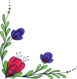 Floral_ Corner_ Design.png PNG Image