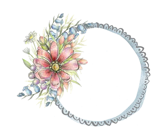 Floral_ Crescent_ Moon_ Illustration PNG Image