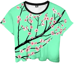 Floral Crop Top Design PNG Image