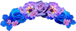 Floral Crown Filter Design PNG Image