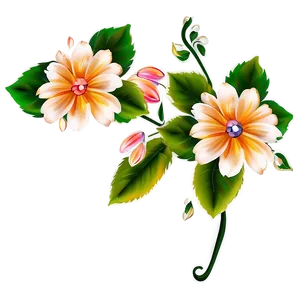 Floral Decal Design Png Lfr PNG Image