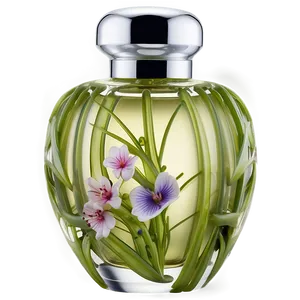 Floral Decorated Perfume Bottle Png Tby PNG Image