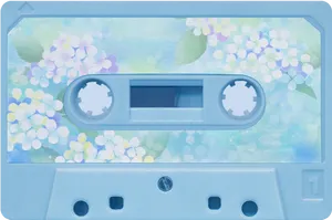 Floral Design Cassette Tape PNG Image