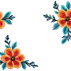 Floral Embroidery Png 06262024 PNG Image