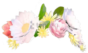 Floral Filter Snapchat Graphic PNG Image