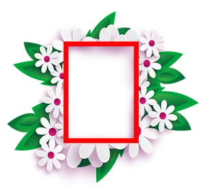 Floral_ Frame_ Black_ Background PNG Image