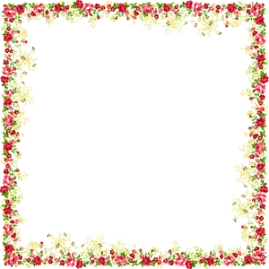 Floral Frame Border Design PNG Image