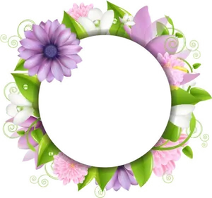 Floral_ Frame_ Circle_ P N G PNG Image