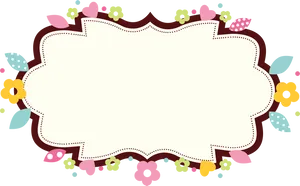 Floral Frame Design PNG Image