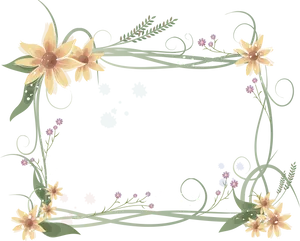 Floral Frame Design.png PNG Image