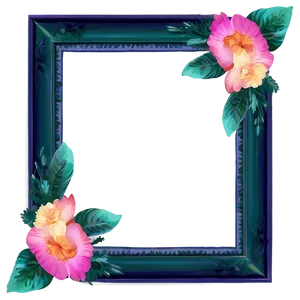 Floral Green Frame Png Ynn49 PNG Image