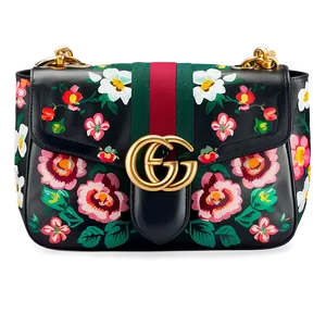 Floral Gucci Bag Design Png 38 PNG Image