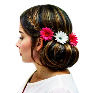 Floral Hair Clip Art Png 92 PNG Image