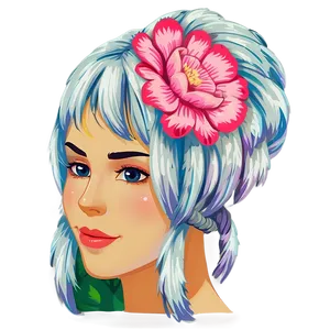 Floral Hair Clipart Png Cnr PNG Image