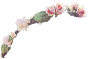 Floral Hair Crown Accessory PNG Image