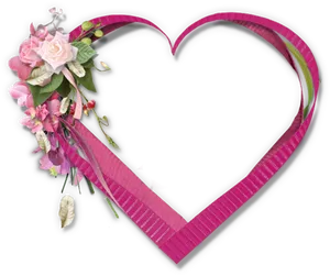 Floral Heart Frame P N G PNG Image