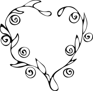 Floral Heart Vector Design PNG Image