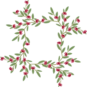 Floral Leaf Corner Border Design PNG Image