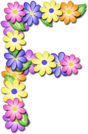 Floral Letter E Design.png PNG Image