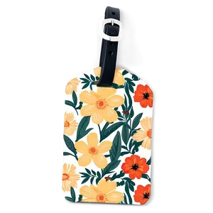 Floral Luggage Tag Artwork Png 38 PNG Image